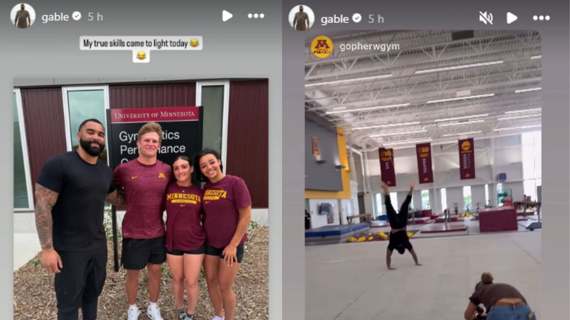 Screengrab of Gable Steveson&#039;s Instagram stories from the Minnesota Golden Gophers&#039; training facility [Image Source : Gable Steveson&#039;s Instagram]
