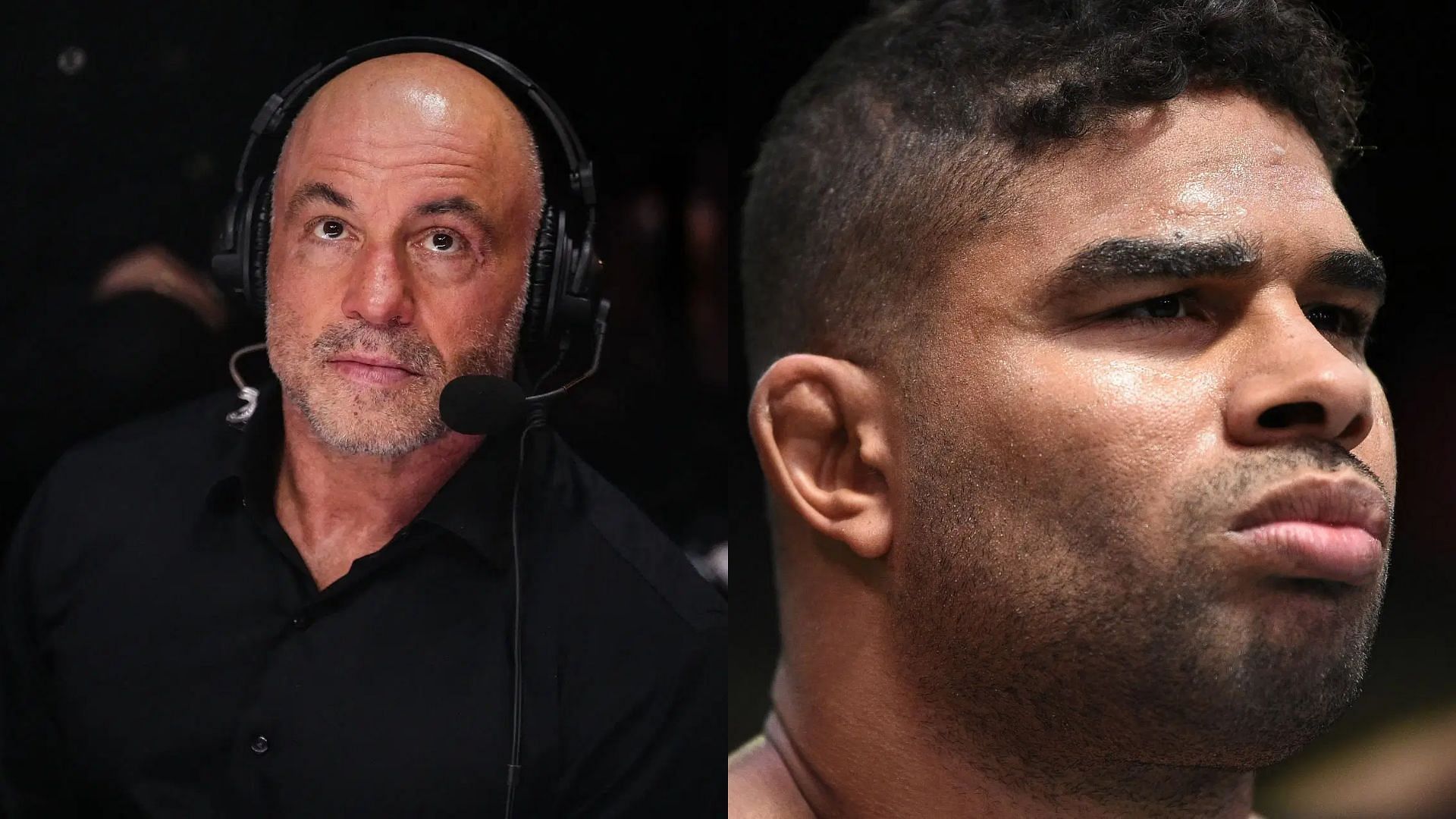 Joe Rogan (left) thinks drug testing programme led to Alistair Overeem