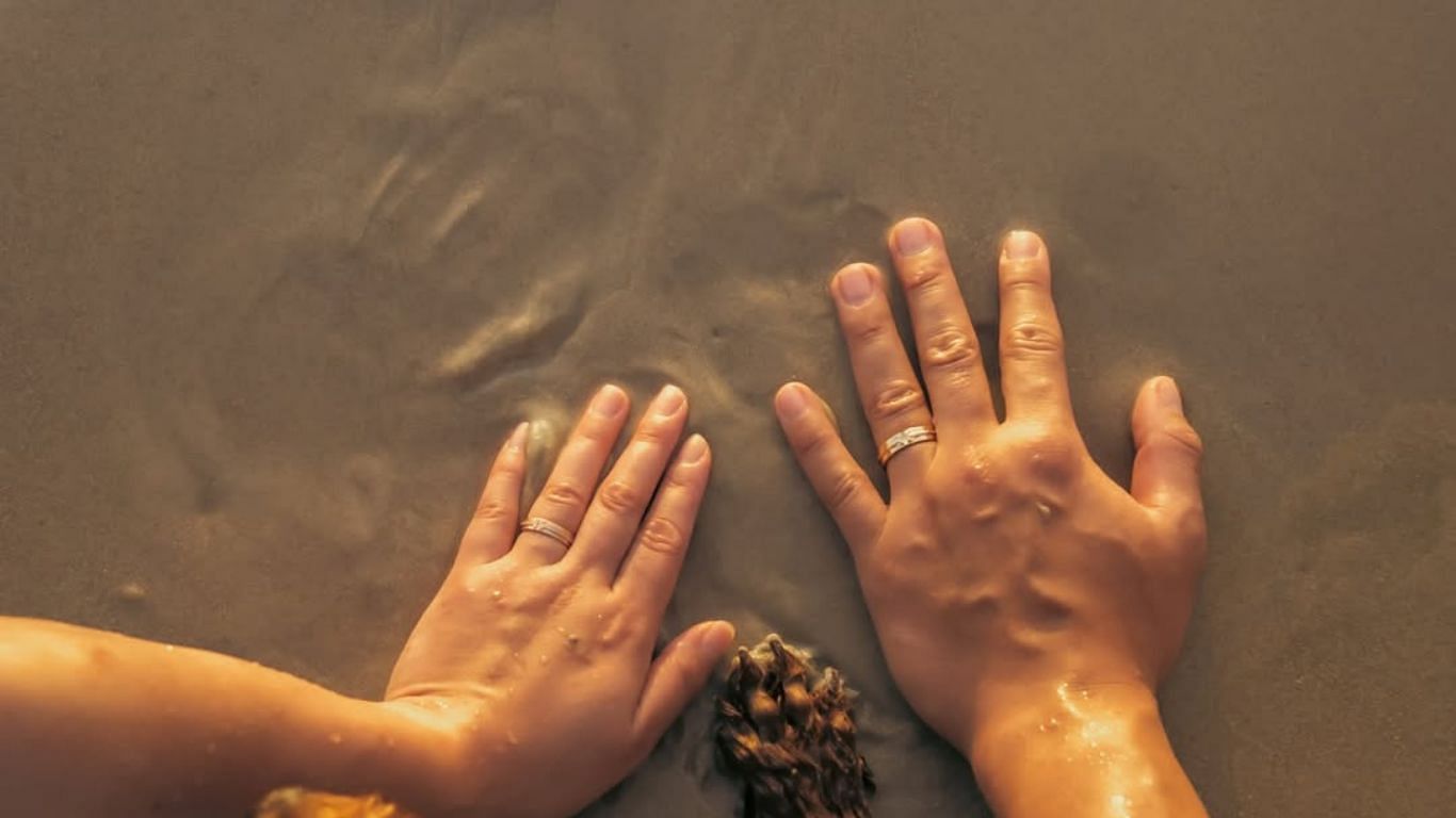 The couple shared an image of their rings on Instagram [ Image taken from their ] 