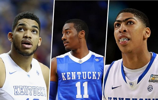How many Kentucky men's basketball hoopers were selected with No. 1 pick in NBA draft?