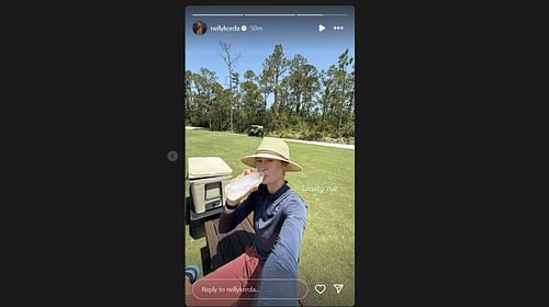 Korda's story - Source: via @nellykorda on Instagram