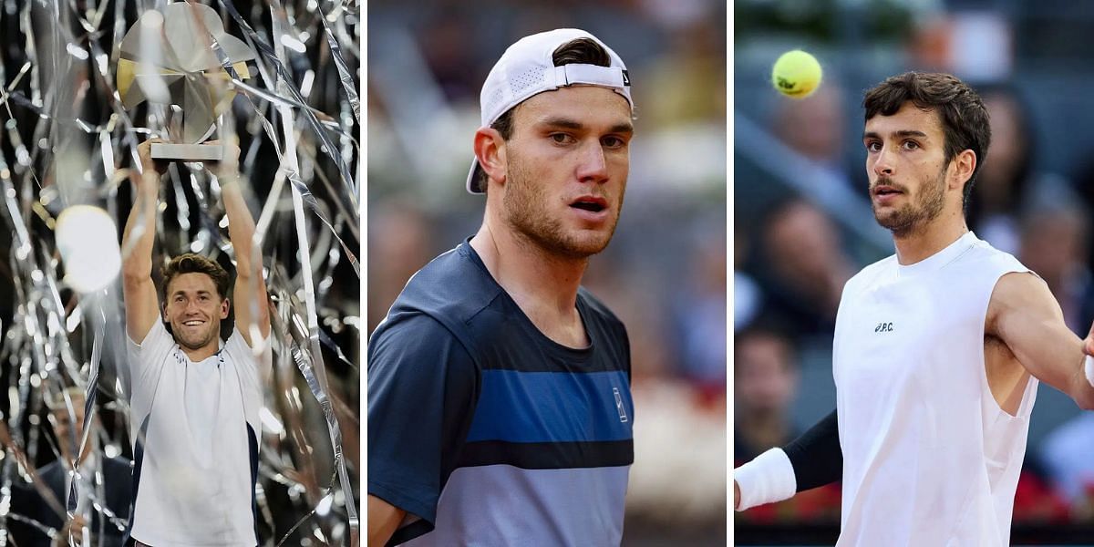ATP Rankings Update ft (L-R) Casper Ruud, Jack Draper, Lorenzo Musetti (Source:Getty Images)