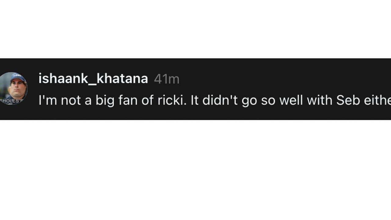 Fan comment on Hamilton&#039;s impeding incident [Image Source: @ishaank_khatana/Threads]