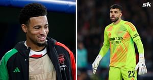 David Raya and Ethan Nwaneri pick new shirt numbers after Arsenal unveil home kit for 2025/26 season