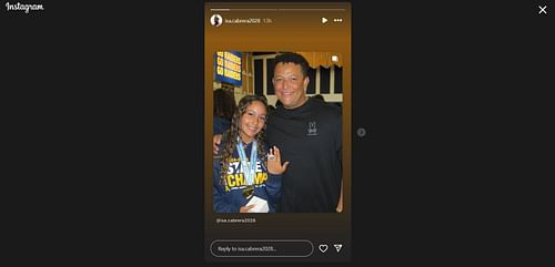 Tigers legend Miguel Cabrera beams with pride over daughter Isabella's major athletic achievement - Source: IG