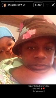 Shaqir O'Neal wishes brother Myles a happy birthday (image credit: instagram/shaqironeall)