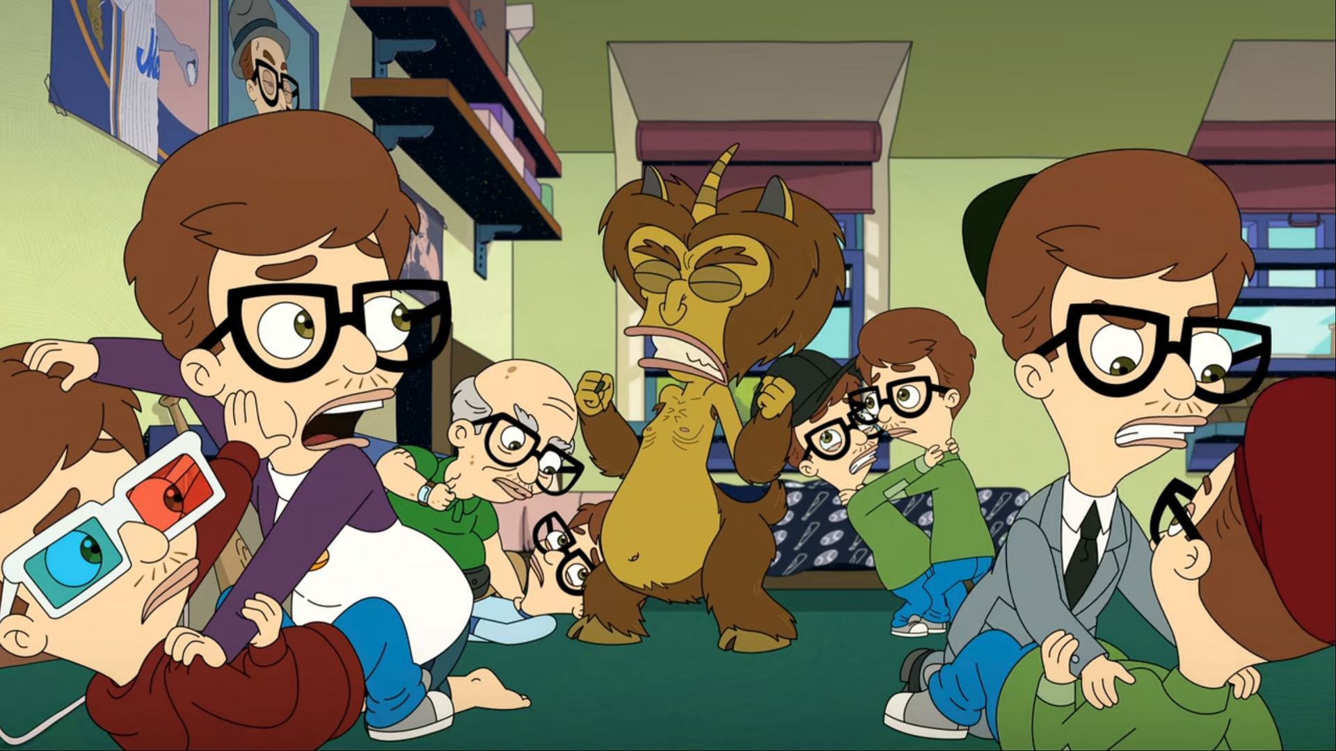 Andrew is haunted by various versions of himself while confronting the consequences of his past behavior. (Image via Netflix)
