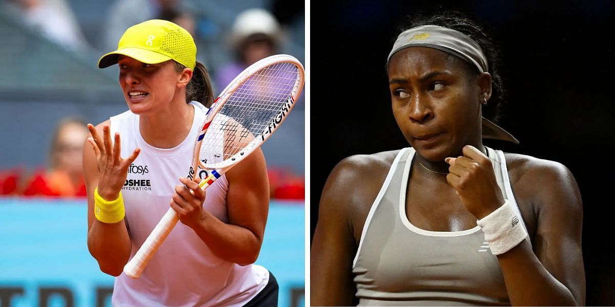 Iga Swiatek (left), Coco Gauff (right), Sources: Getty