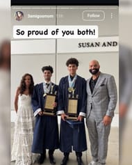 CeCe Boozer celebrates Duke-bound twins Cayden and Cameron Boozer's graduation day. (Image via Instagram @3amigosmom)