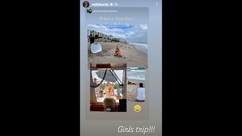 Screenshot from Korda's Instagram story/IG:@nellykorda