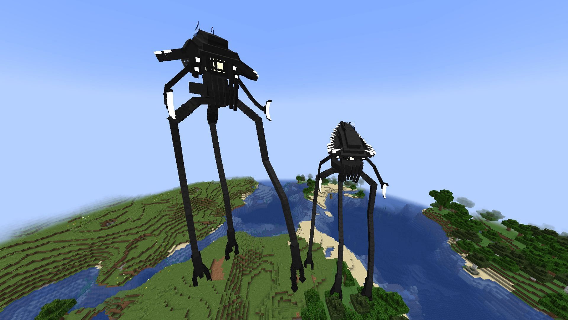 Extermination is a horror and sci-fi mod that adds massive alien mobs to the game (Image via CurseForge/Zcoper)