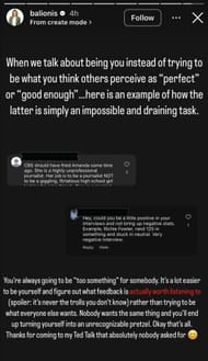 The trolling Balionis received last week. Image via Instagram @balionis