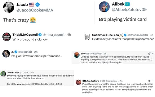 Fan reactions. [Screenshots courtesy: @Home_of_Fight on X]