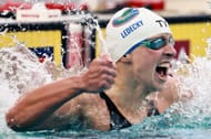 Katie Ledecky during the 2025 TYR Pro Swim Series at Fort Lauderdale Aquatic Center in Fort Lauderdale, Florida. (Photo by Getty Images)