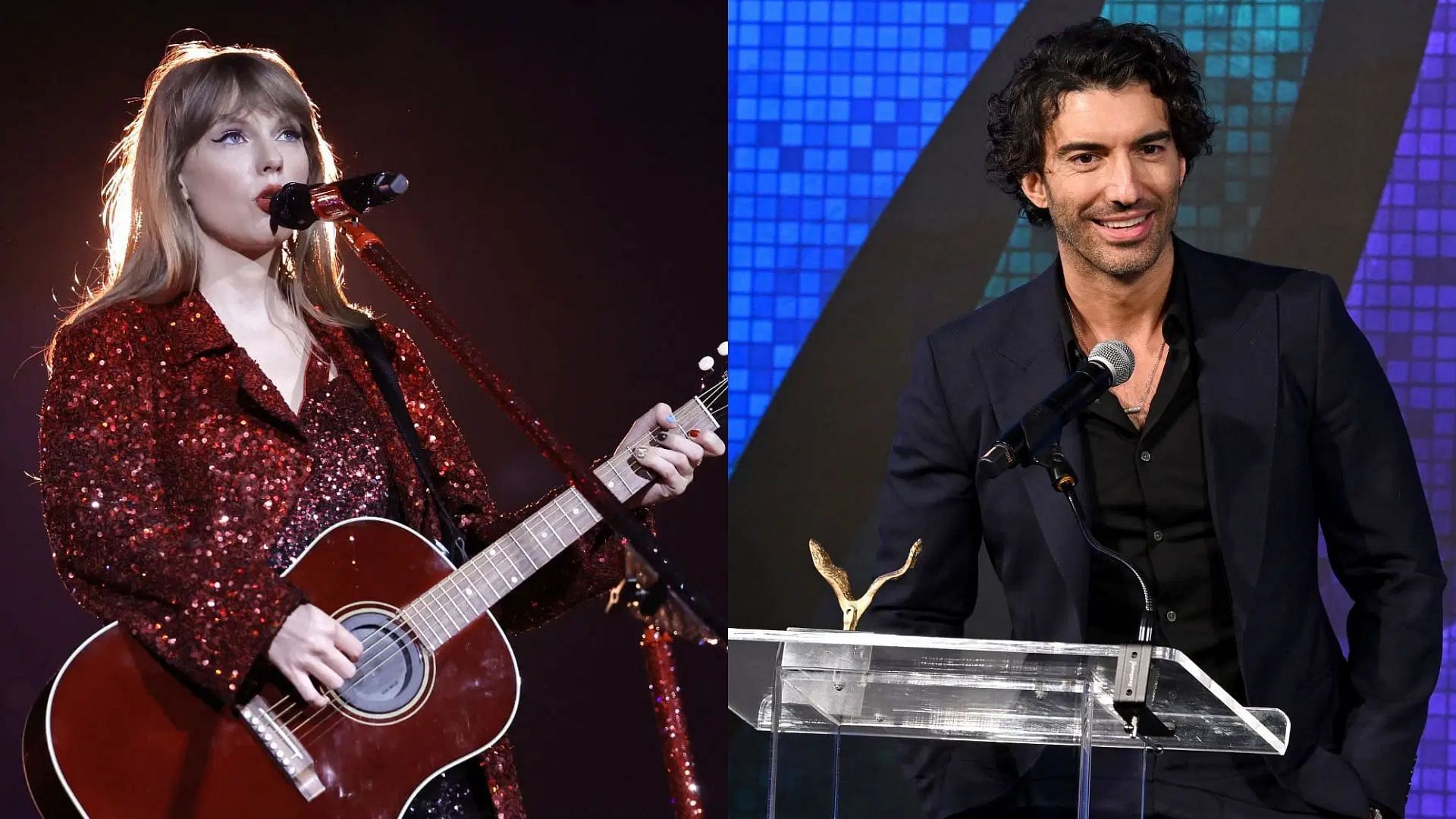 L to R: Taylor Swift and Justin Baldoni (All images sourced from Getty)