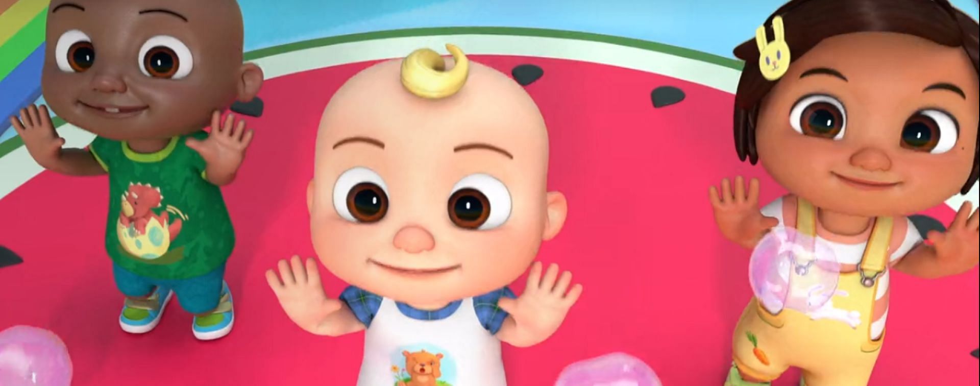 A snippet of JJ and his friends dancing to a nursery rhyme as seen in CoComelon season 12. (Image via Netflix.com)