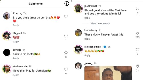 College hoops fans react to AJ Dybantsa giving away basketball gear to children in Jamaica. Source: Instagram/@aj.dybantsa