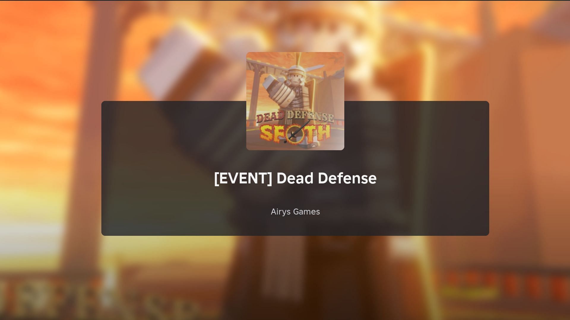 Dead Defense loading screen