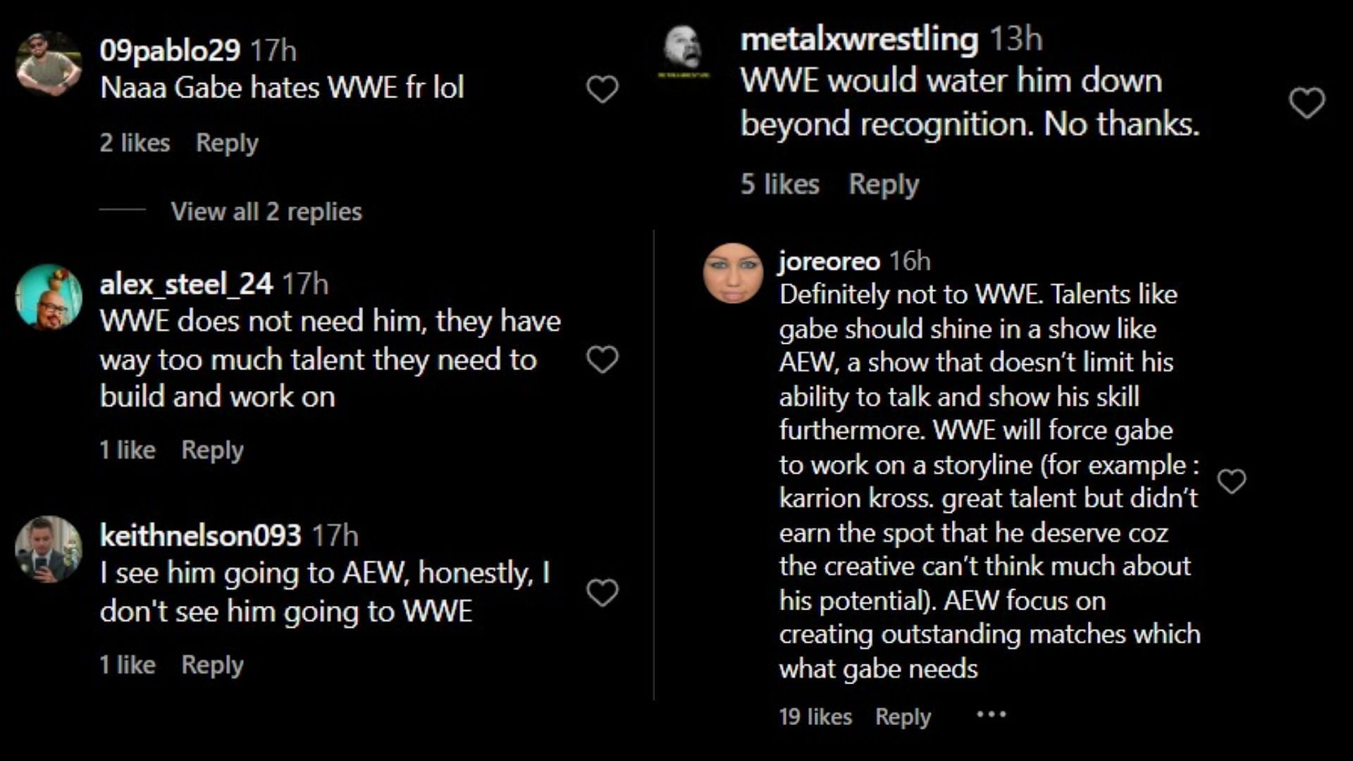 Fans speculate about Gabe Kidd&#039;s future. (Images via WRESTLING REPUBLIC Instagram) 
