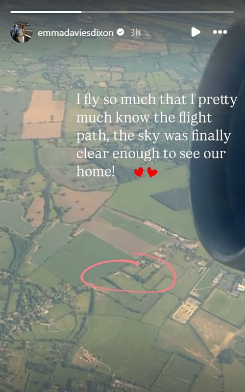 Screengrab of Emma Davies Dixon's IG Story/@emmadaviesdixon