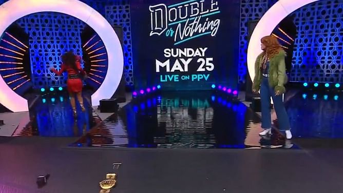 AEW star leaves another wrestling title on Dynamite after being chased out of arena