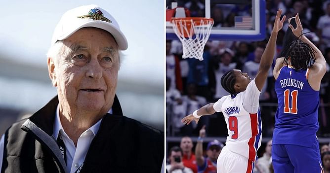 Billionaire Team Penske owner Roger Penske spotted at Detroit Pistons’ playoff game against the New York Knicks