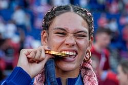 Trinity Rodman gets emotional to Olympic gold medal winning moment from Paris 2024