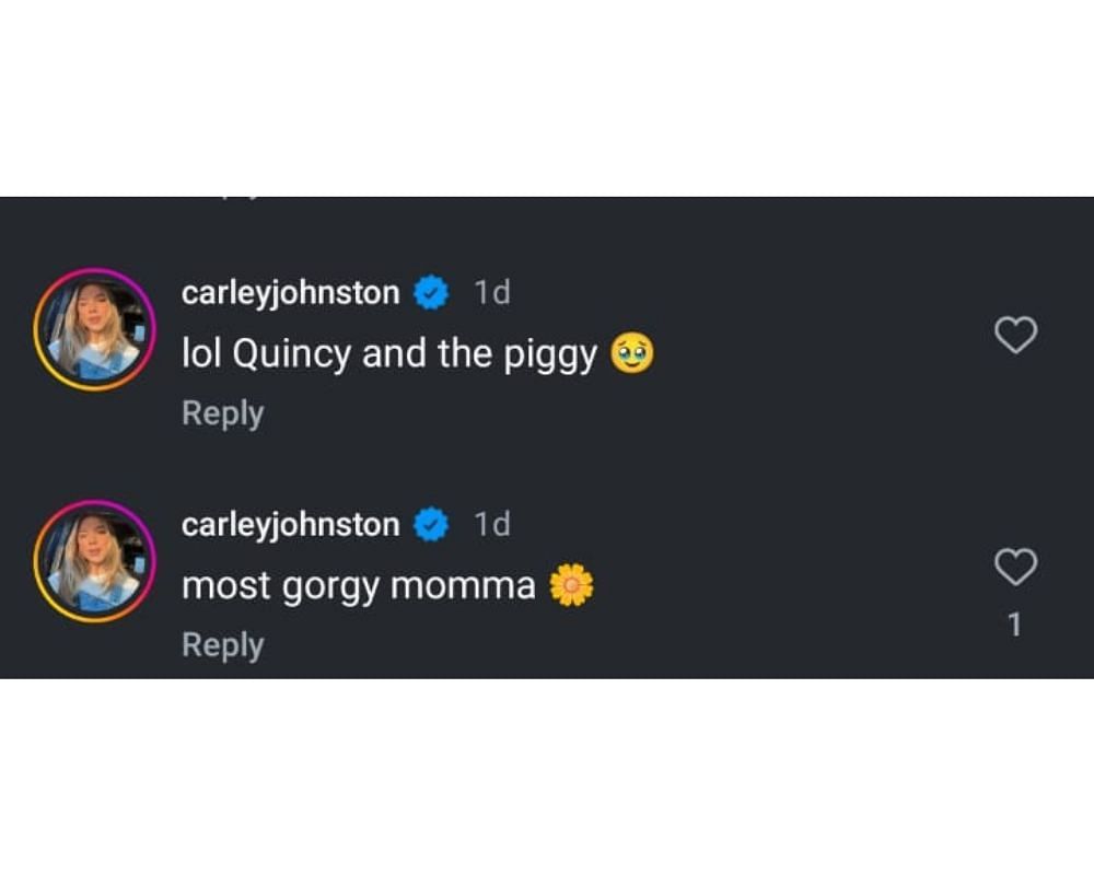 Brock Wright&#039;s fianc&eacute;e, Carley, sends a three-word message as Jared Goff takes his wife, Christen Harper, on babymoon. [IG/@christengoff]