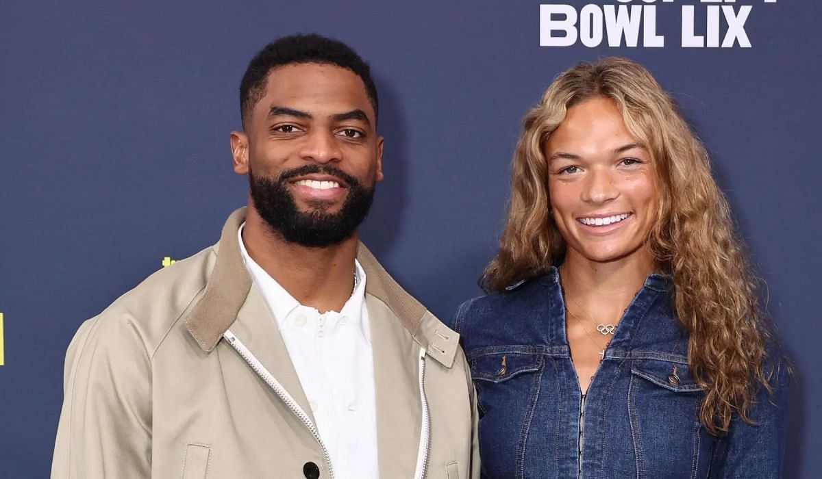 Anna Hall and her boyfriend, Darius Slayton - Source: Getty