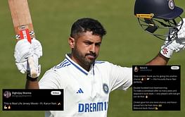 "This is real life Jersey movie" - Fans react as Karun Nair slams double century in England Lions vs India A 1st Unofficial Test