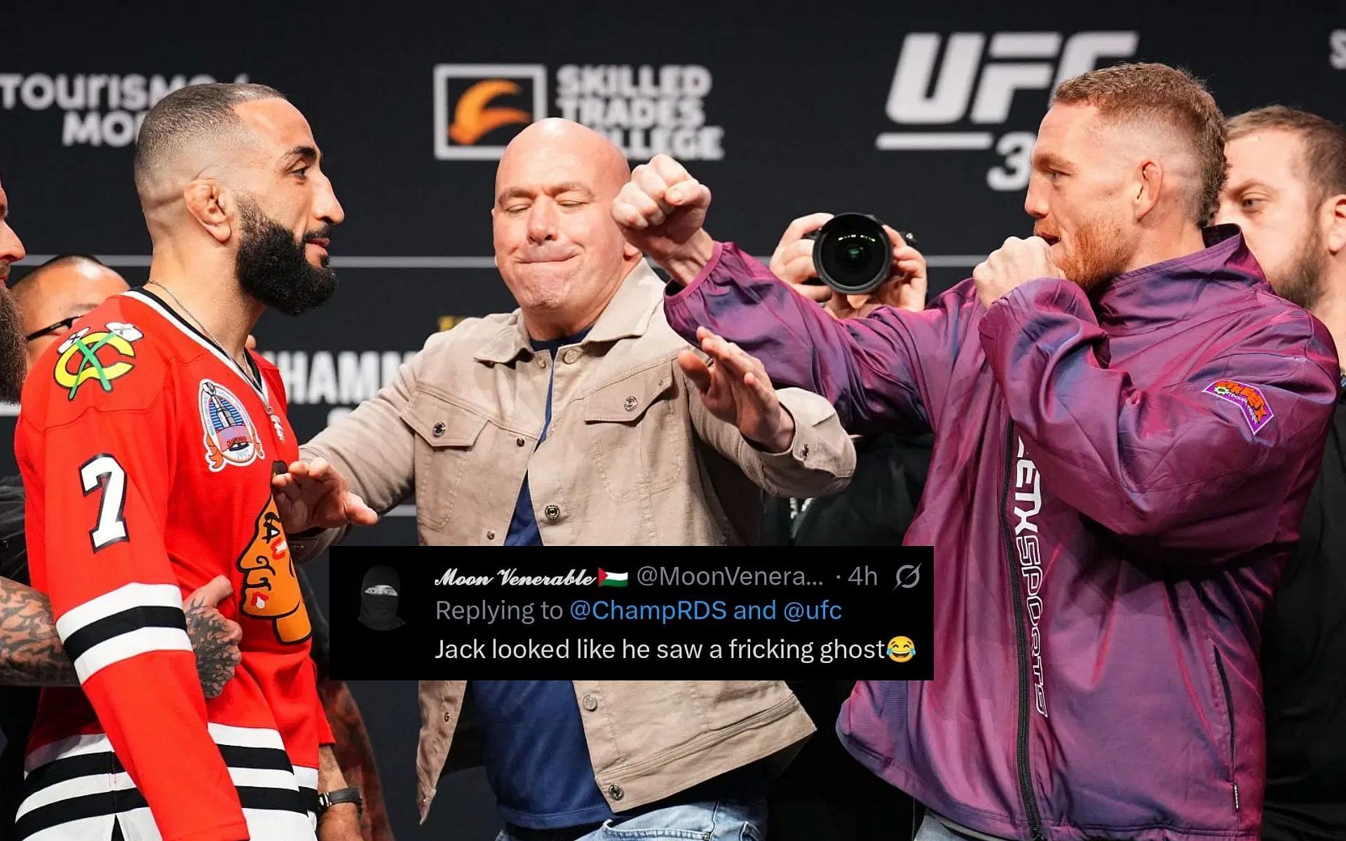 Belal Muhammad and Jack Della Maddalena get into a heated altercation [Image courtesy: Getty Images]
