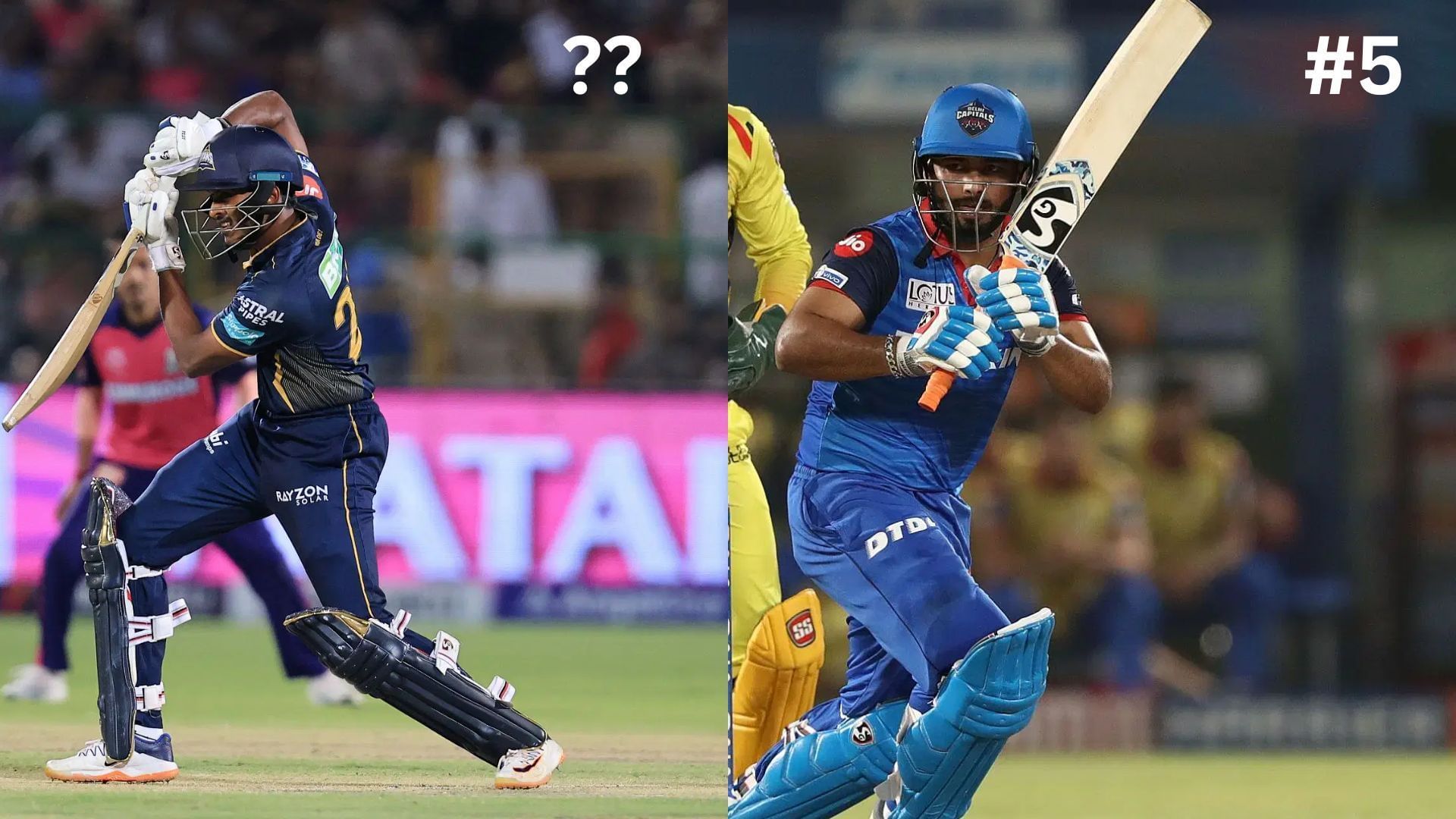 Sai Sudharsan and Rishabh Pant in action in IPL (Image Credits: Getty)