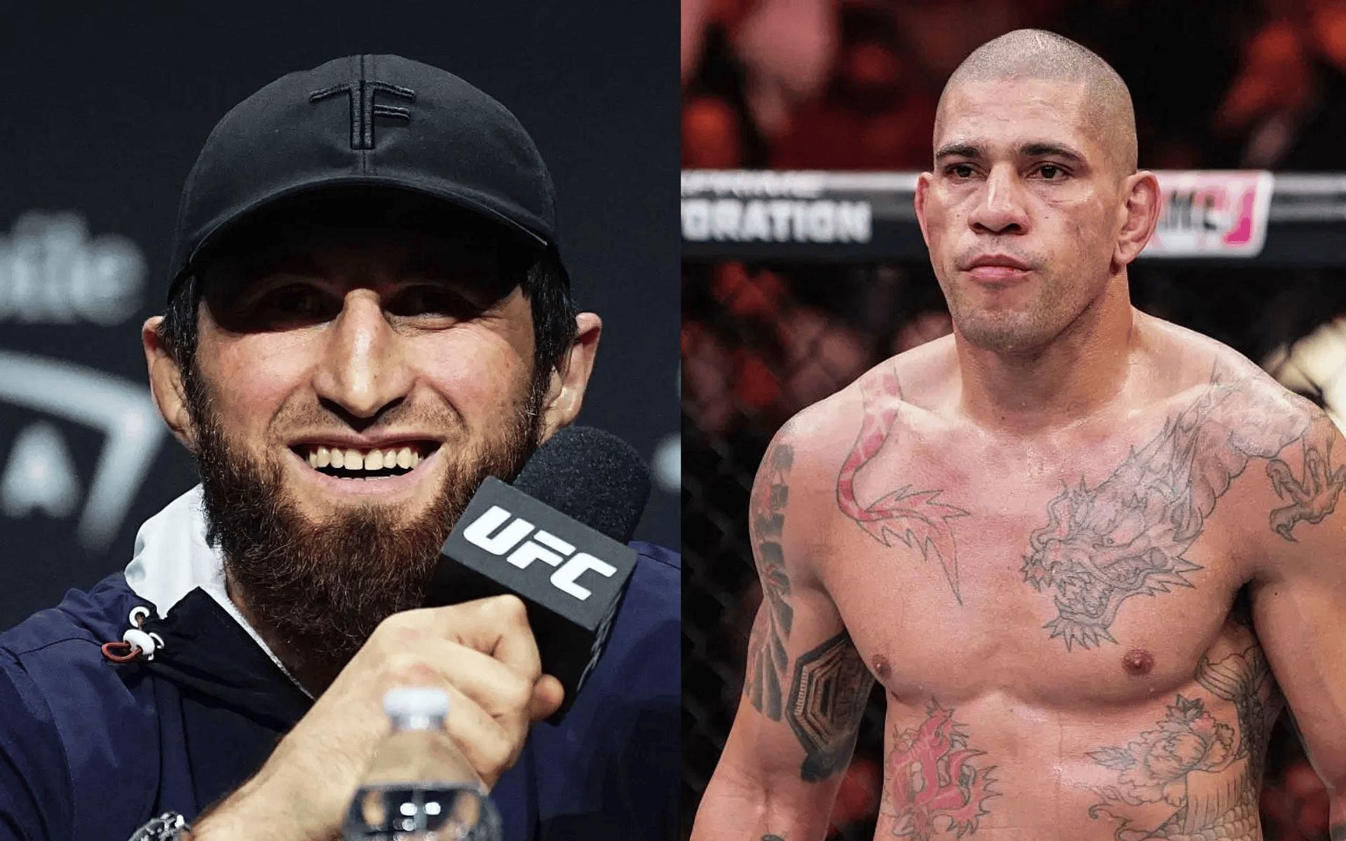 Magomed Ankalaev (left) pokes fun at Alex Pereira (right). [Images courtesy: Getty]