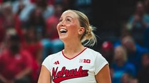 Nebraska Volleyball’s Harper Murray, Andi Jackson, and others react to freshman Keri Leimbach’s graduation pictures