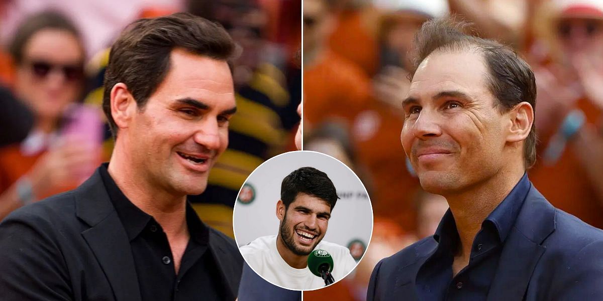 Roger Federer pulls Carlos Alcaraz