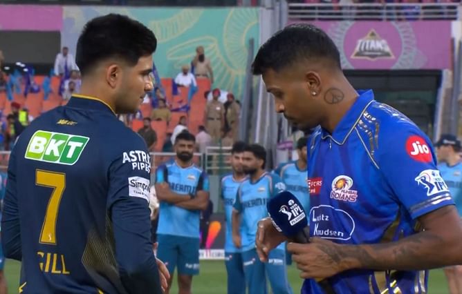 Shubman Gill and Hardik Pandya’s awkward moment at toss for GT vs MI IPL 2025 Eliminator goes viral