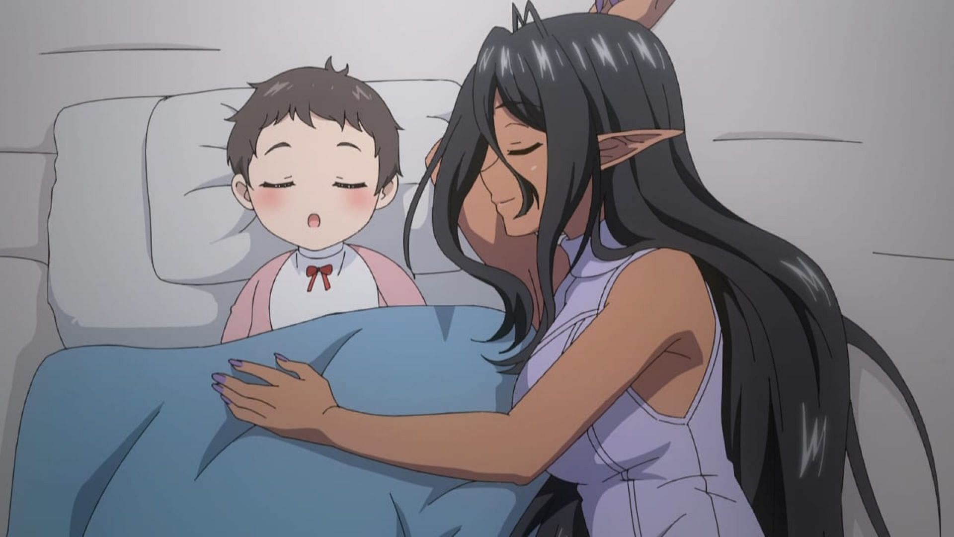 Yandere Dark Elf episode 6: Mariabelle experiences the joy of babysitting (Image via Studio Elias)