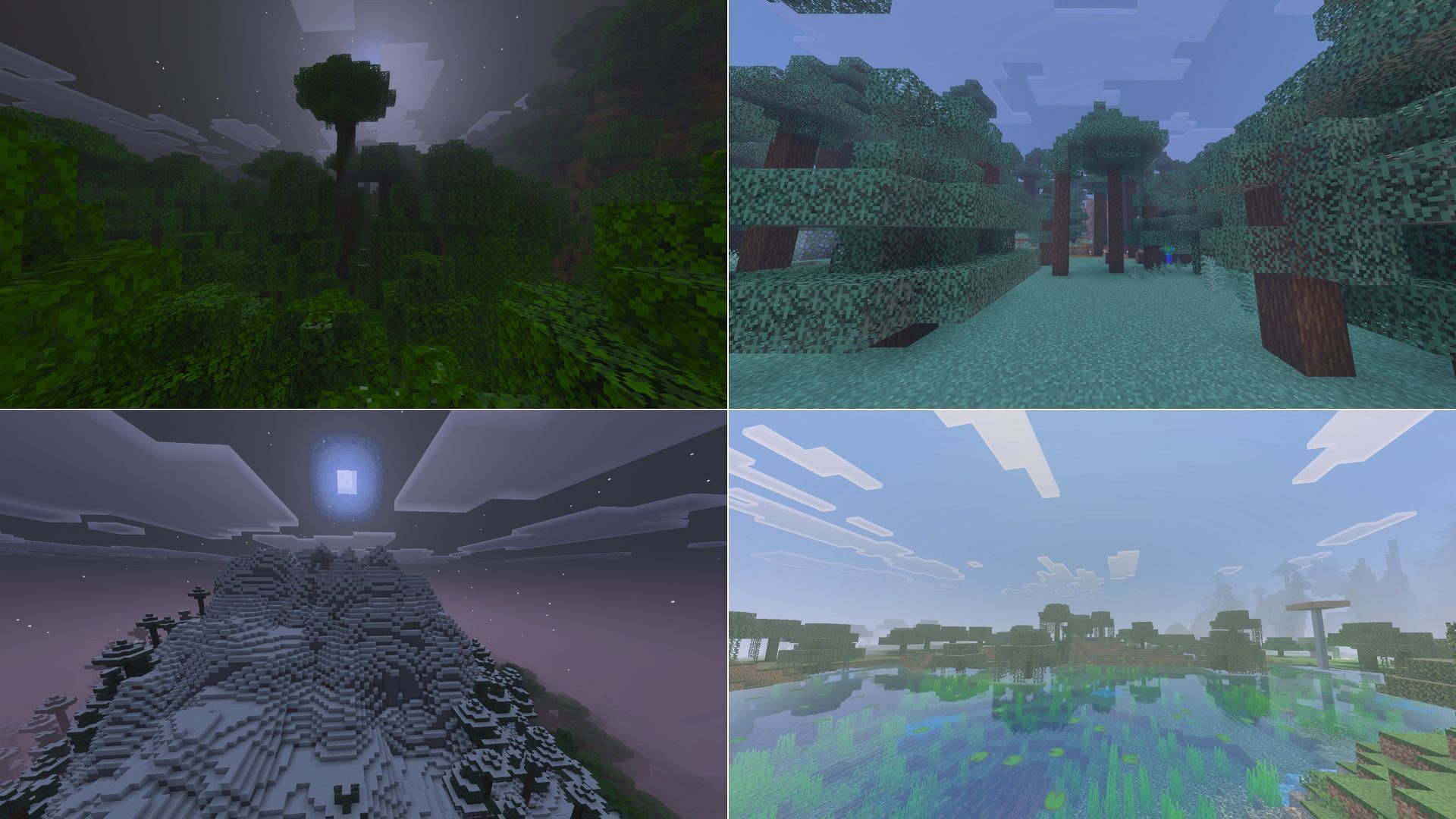 These biomes look more realistic after the Minecraft Vibrant Visuals fog update (Image via Sportskeeda Gaming || Mojang Studios)