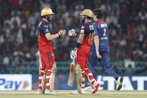 Phil Salt (left) and Virat Kohli stitched together a half-century partnership in RCB's IPL 2025 clash against LSG. [P/C: Getty]