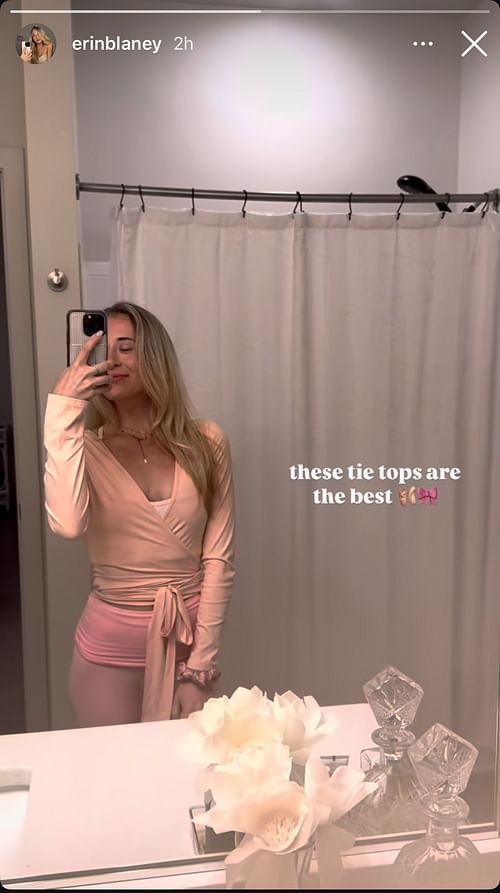 Erin Blaney's Instagram story via Instagram