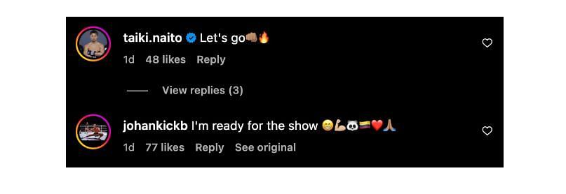 Screenshot of comments. [ONE Championship/Instagram]