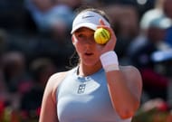 Andreeva in action at the Internazionali BNL D'Italia 2025 - Day Five - Source: Getty