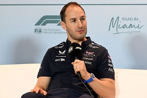 Former Alpine team principal Oliver Oakes at the F1 Grand Prix of Miami - Source: Getty
