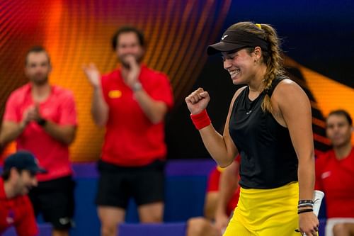Jessica Bouzas Maneiro at the 2023 United Cup. (Source: Getty)