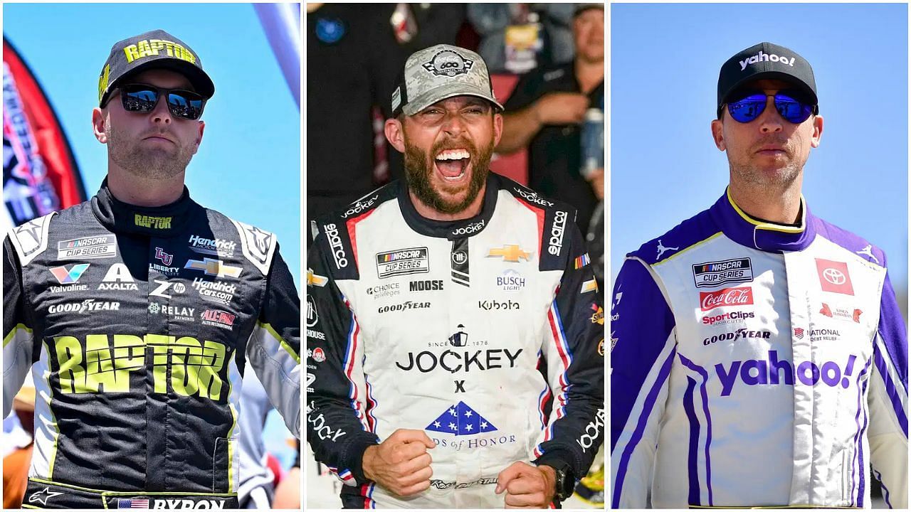 William Byron, Ross Chastain, and Denny Hamlin