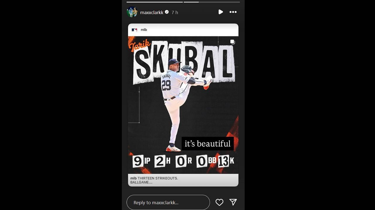 IG stories (Credits: Instagram/@maxxclarkk)