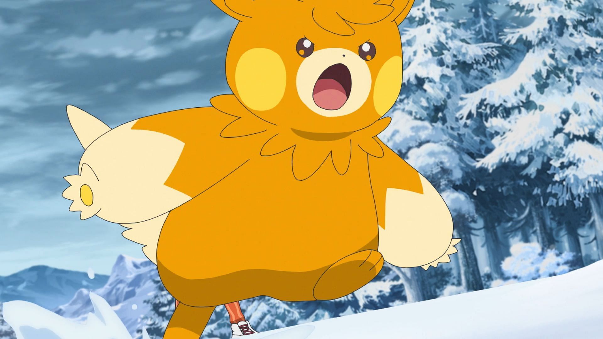 Pawmot in the anime (Image via TPC)