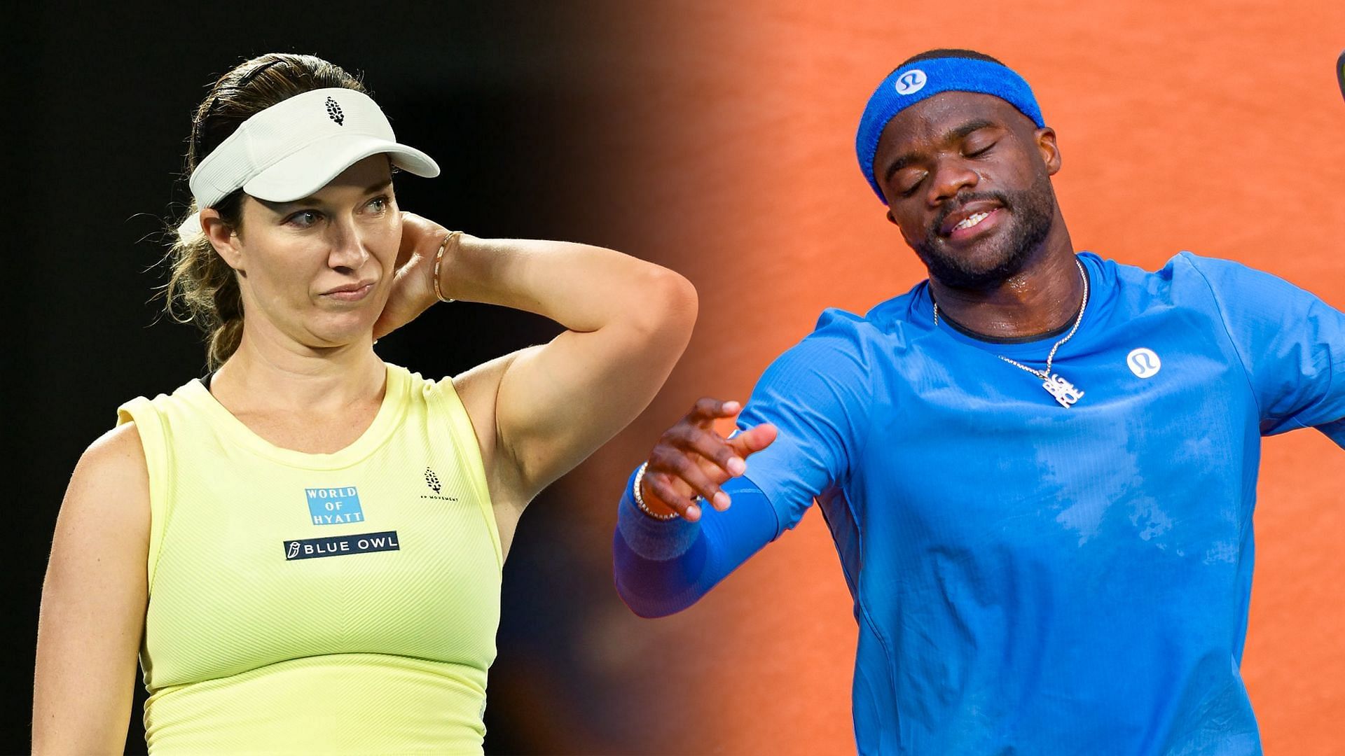Danielle Collins and Frances Tiafoe are in danger of losing their respective second-round matches on Day 4 of the French Open 2025. (Photos: Getty)