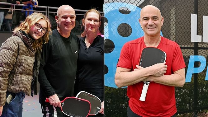 Andre Agassi & Steffi Graf's daughter Jaz drops 3-word reaction to her dad's 'ASMR' practice session with Pickleball World No. 1