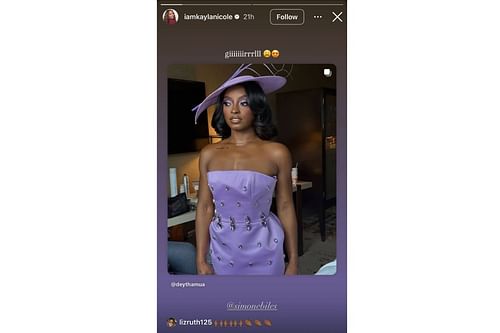 Travis Kelce’s ex Kayla Nicole sends 1-word message for Simone Biles’ stunning Kentucky Derby look, Instagram